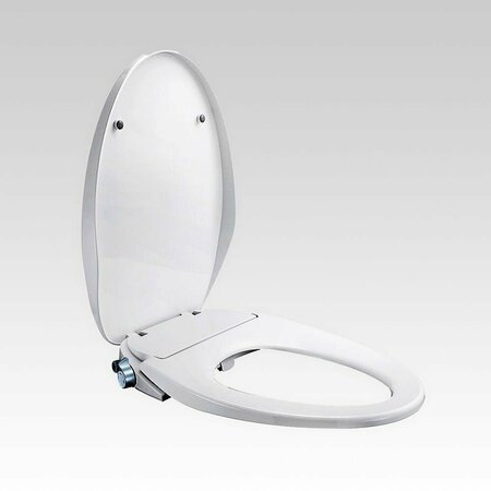 5SECONDS BRAND Non-Electric Bidet Toilet Seat Elongated Soft Close Round Warm White 499800